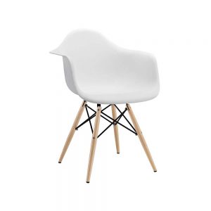 Simple Plastice Chair In White Color